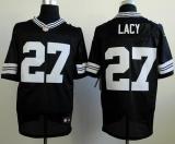 Nike Green Bay Packers #27 Eddie Lacy Black Shadow Men's Stitched NFL Elite Jersey