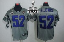 Nike Ravens -52 Ray Lewis Grey Shadow Super Bowl XLVII Stitched NFL Elite Jersey Nike Ravens -52 Ray Lewis Grey Shadow Super Bowl XLVII Stitched NFL Elite Jersey