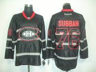 Montreal Canadiens -76 PK Subban Black Ice Stitched NHL Jersey