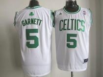 Boston Celtics -5 Kevin Garnett Stitched White NBA Jersey Boston Celtics -5 Kevin Garnett Stitched White NBA Jersey