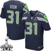 Nike Seattle Seahawks #31 Kam Chancellor Steel Blue Team Color Super Bowl XLIX Men's Stitched NFL Le