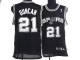 San Antonio Spurs -21 Tim Duncan Stitched black NBA Jersey