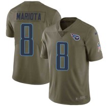 Nike Titans -8 Marcus Mariota Olive Stitched NFL Limited 2017 Salute to Service Jersey Nike Titans -8 Marcus Mariota Olive Stitched NFL Limited 2017 Salute to Service Jersey