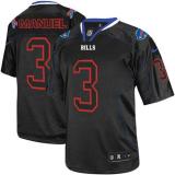 Nike Bills -3 EJ Manuel Lights Out Black Men's Stitched NFL Elite Jersey