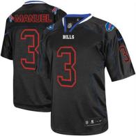 Nike Bills -3 EJ Manuel Lights Out Black Men's Stitched NFL Elite Jersey