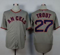 Los Angeles Angels of Anaheim -27 Mike Trout Grey 1965 Turn Back The Clock Stitched MLB Jersey Los Angeles Angels of Anaheim -27 Mike Trout Grey 1965 Turn Back The Clock Stitched MLB Jersey