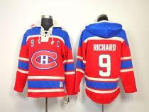 Montreal Canadiens -9 Maurice Richard Red Sawyer Hooded Sweatshirt Stitched NHL Jersey Montreal Canadiens -9 Maurice Richard Red Sawyer Hooded Sweatshirt Stitched NHL Jersey
