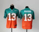 NEW Miami Dolphins -13 Dan Marino Green Orange Drift Fashion II Elite NFL Jerseys