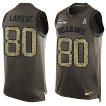 Nike Seahawks -80 Steve Largent Green Stitched NFL Limited Salute To Service Tank Top Jersey Nike Seahawks -80 Steve Largent Green Stitched NFL Limited Salute To Service Tank Top Jersey