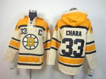 Boston Bruins -33 Zdeno Chara Cream Sawyer Hooded Sweatshirt Stitched NHL Jersey Boston Bruins -33 Zdeno Chara Cream Sawyer Hooded Sweatshirt Stitched NHL Jersey