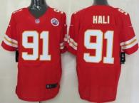 Nike Kansas City Chiefs #91 Tamba Hali Red Team Color Men's Stitched NFL Elite Jersey