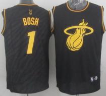 Miami Heat -1 Chris Bosh Black Precious Metals Fashion Stitched NBA Jersey Miami Heat -1 Chris Bosh Black Precious Metals Fashion Stitched NBA Jersey