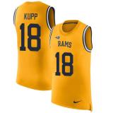 Nike Rams -18 Cooper Kupp Gold Stitched NFL Limited Rush Tank Top Jersey