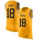 Nike Rams -18 Cooper Kupp Gold Stitched NFL Limited Rush Tank Top Jersey