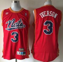 Philadelphia 76ers -3 Allen Iverson Nats Throwback Red Stitched NBA Jersey Philadelphia 76ers -3 Allen Iverson Nats Throwback Red Stitched NBA Jersey