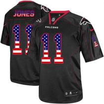 Nike Falcons -11 Julio Jones Black Men's Stitched NFL Elite USA Flag Fashion Jersey Nike Falcons -11 Julio Jones Black Men's Stitched NFL Elite USA Flag Fashion Jersey