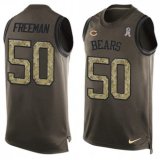Nike Bears -50 Jerrell Freeman Green Stitched NFL Limited Salute To Service Tank Top Jersey