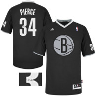 Autographed NBA Boston Celtics -34 Paul Pierce 2013 Christmas Day Swingman Stitched Black Jersey