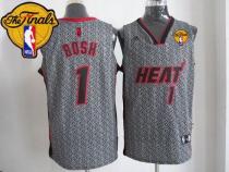 Miami Heat -1 Chris Bosh Grey Static Fashion Finals Patch Stitched NBA Jersey Miami Heat -1 Chris Bosh Grey Static Fashion Finals Patch Stitched NBA Jersey