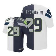 Nike Seahawks -29 Earl Thomas III White Steel Blue Stitched NFL Elite Split Jersey