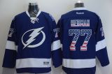 Tampa Bay Lightning -77 Victor Hedman Blue USA Flag Fashion Stitched NHL Jersey