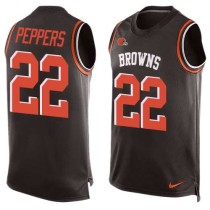 Nike Browns -22 Jabrill Peppers Brown Team Color Stitched NFL Limited Tank Top Jersey Nike Browns -22 Jabrill Peppers Brown Team Color Stitched NFL Limited Tank Top Jersey