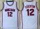 Utah Jazz -12 John Stockton White Gonzaga Bulldogs College Stitched NBA Jersey