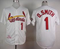 Mitchell And Ness 1992 St Louis Cardinals #1 Ozzie Smith White Stitched MLB Jersey Mitchell And Ness 1992 St Louis Cardinals #1 Ozzie Smith White Stitched MLB Jersey