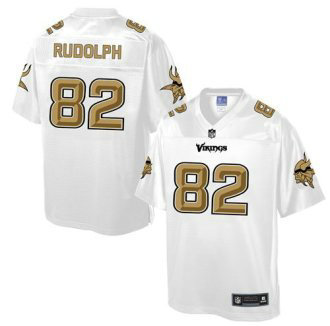 Nike Minnesota Vikings -82 Kyle Rudolph White NFL Pro Line Fashion Game Jersey