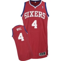 Revolution 30 Philadelphia 76ers -4 Nerlens Noel Red Stitched NBA Jersey