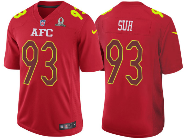 2017 PRO BOWL AFC NDAMUKONG SUH RED GAME JERSEY
