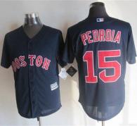 Boston Red Sox #15 Dustin Pedroia Navy Blue New Cool Base Stitched MLB Jersey