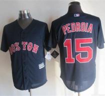 Boston Red Sox #15 Dustin Pedroia Navy Blue New Cool Base Stitched MLB Jersey Boston Red Sox #15 Dustin Pedroia Navy Blue New Cool Base Stitched MLB Jersey