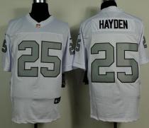 Nike Oakland Raiders #25 DJ Hayden White Silver No Men's Stitched NFL Elite Jersey Nike Oakland Raiders #25 DJ Hayden White Silver No Men's Stitched NFL Elite Jersey