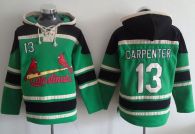 St Louis Cardinals #13 Matt Carpenter Green Sawyer Hooded Sweatshirt MLB Hoodie