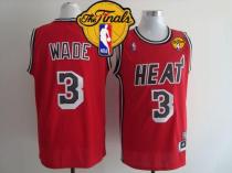 Miami Heat -3 Dwyane Wade Red Hardwood Classics Nights Finals Patch Stitched NBA Jersey Miami Heat -3 Dwyane Wade Red Hardwood Classics Nights Finals Patch Stitched NBA Jersey