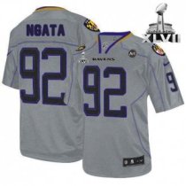 Nike Ravens -92 Haloti Ngata Lights Out Grey Super Bowl XLVII Men Stitched NFL Elite Jersey Nike Ravens -92 Haloti Ngata Lights Out Grey Super Bowl XLVII Men Stitched NFL Elite Jersey