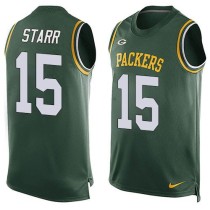 Nike Green Bay Packers -15 Bart Starr Green Team Color Stitched NFL Limited Tank Top Jersey Nike Green Bay Packers -15 Bart Starr Green Team Color Stitched NFL Limited Tank Top Jersey