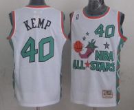 Mitchell And Ness Oklahoma City Thunder -40 Shawn Kemp White 1996 All star Stitched NBA Jersey