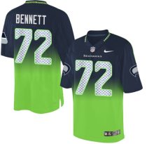 Nike Seahawks -72 Michael Bennett Steel Blue Green Stitched NFL Elite Fadeaway Fashion Jersey Nike Seahawks -72 Michael Bennett Steel Blue Green Stitched NFL Elite Fadeaway Fashion Jersey