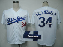 MLB Los Angeles Dodgers -34 Fernando Valenzuela Stitched White Cool Base Autographed Jersey MLB Los Angeles Dodgers -34 Fernando Valenzuela Stitched White Cool Base Autographed Jersey