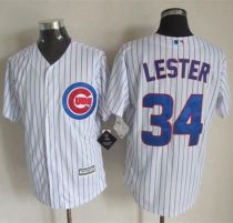 Chicago Cubs -34 Jon Lester New White Strip Cool Base Stitched MLB Jersey Chicago Cubs -34 Jon Lester New White Strip Cool Base Stitched MLB Jersey