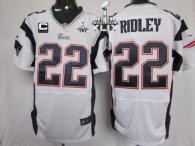 Nike New England Patriots -22 Stevan Ridley White With C Patch Super Bowl XLIX Mens Stitched NFL Eli