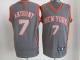 New York Knicks -7 Carmelo Anthony Grey Graystone Fashion Stitched NBA Jersey