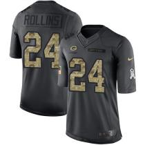 Green Bay Packers -24 Quinten Rollins Nike Anthracite 2016 Salute to Service Jersey Green Bay Packers -24 Quinten Rollins Nike Anthracite 2016 Salute to Service Jersey