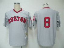 Mitchell and Ness Boston Red Sox #8 Carl Yastrzemski Grey Stitched Throwback MLB Jersey Mitchell and Ness Boston Red Sox #8 Carl Yastrzemski Grey Stitched Throwback MLB Jersey