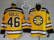 Boston Bruins Stanley Cup Finals Patch -46 David Krejci Stitched Winter Classic Yellow NHL Jersey Boston Bruins Stanley Cup Finals Patch -46 David Krejci Stitched Winter Classic Yellow NHL Jersey