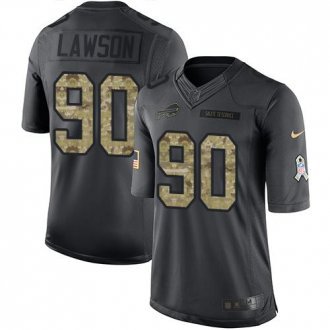 Buffalo Bills -90 Shaq Lawson Nike Anthracite 2016 Salute to Service Jersey