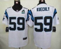 Nike Panthers -59 Luke Kuechly White With 20TH Season Patch Stitched Jersey Nike Panthers -59 Luke Kuechly White With 20TH Season Patch Stitched Jersey