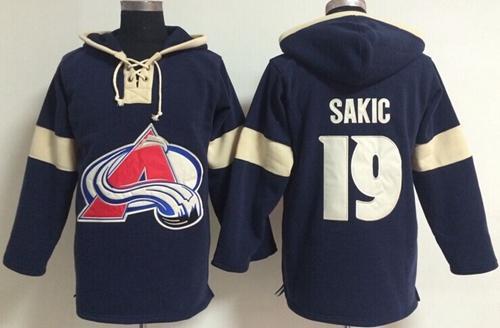 Colorado Avalanche -19 Joe Sakic Blue Pullover NHL Hoodie